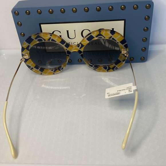 Authentic- NEW GUCCI GG0894S 001 OVERSIZED ROUND FRAME WOMEN’S SUNGLASSES - Picture 9 of 15